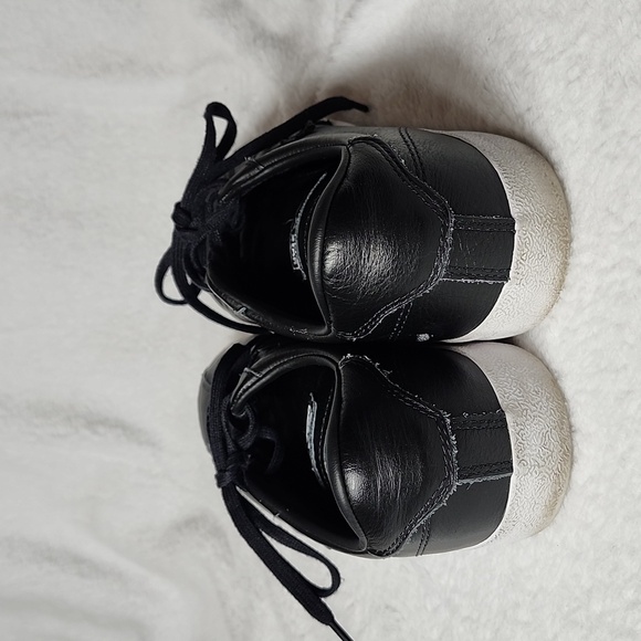 Converse one star black leather low top lace up sneakers Mens 9 Women 10.5 - Picture 4 of 8